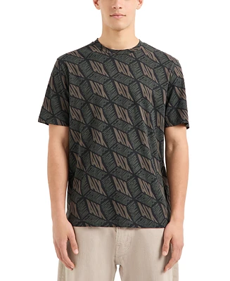 A|X Armani Exchange Men's Short Sleeve Crewneck 3D Graphic T-Shirt