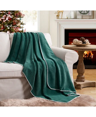 Evergreen Ivy Embossed Waffled Throw, 50" x 70"