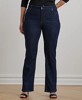 Lauren Ralph Lauren Plus Size High-Rise Bootcut Jeans