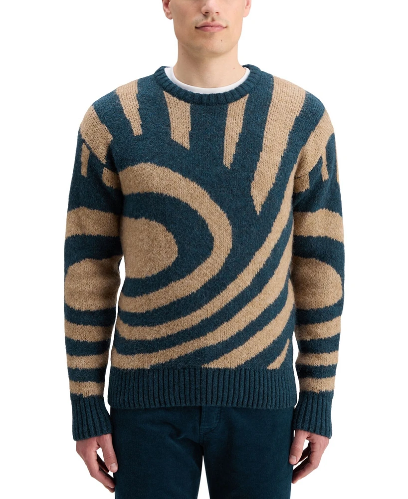 Scotch & Soda Men's Hairy Big Waves Dropped Shoulder Sweater