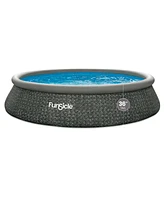 Funsicle 15' x 36" QuickSet Ring Top Above Ground Swimming Pool, Herringbone