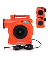 Costway 2 Hp/1500W Air Blower Commercial Inflatable Bounce House Blower for Water Slide