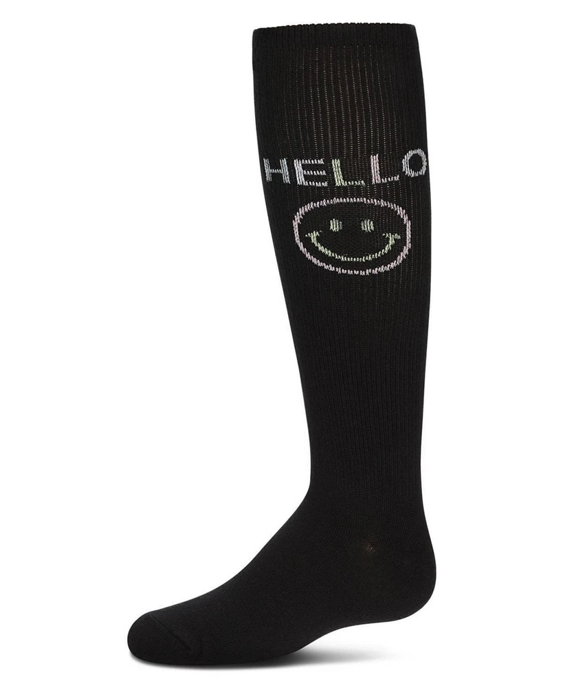 MeMoi Big Girls Hello Knee High Socks