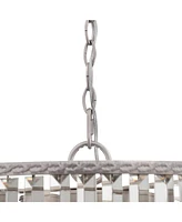 Vienna Full Spectrum Magnificence Brushed Satin Nickel Chandelier 32 3/4" Wide Modern Dimmable Led 7-Tier Faceted Clear Crystal Glass 29-Light Fixture