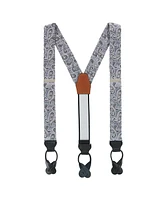 Trafalgar Willard's Wavy Paisley Silk Button End Private Collection Suspenders