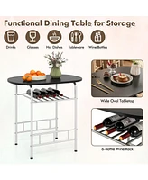 Slickblue 3-Piece Home Kitchen Bistro Pub Table Set with 2 Chairs