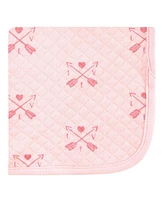 Hudson Baby Infant Girl Quilted Cotton Washcloths, Girl Forest, One Size