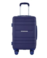 French Connection Saint Martin 4 Piece Hardside Luggage Set 4in1 Cup/Usb/Usb-c/Phone Holder