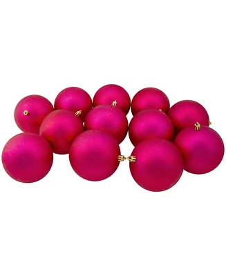 Northlight Pink Shatterproof Matte Christmas Ball Ornaments 4-Inch