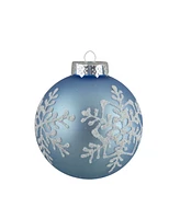 Northlight Light Blue Glitter Christmas Ball Ornaments 1.75-Inch