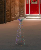 Northlight 3ft Led Spiral Cone Tree Multi Lights