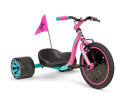 Madd Gear Drift Trike for Kids Ages 5+ Max 150 lbs, Adjustable Seat, Durable Steel Frame - Pink