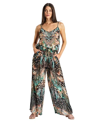 La Moda Clothing Women's 2 Piece Printed Pants Set