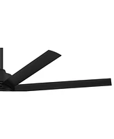 Casa Vieja 56" Phoenix Modern Indoor Ceiling Fan with Cct Led Light and 6-Speed Remote Max Black Finish 7-Blade for Bedroom Living Room Kitchen Dining