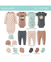 The Peanutshell Baby Boys Baby Layette Gift Set for Baby Boys, Skater Boy, 16 Essential Pieces, 0-3 Months