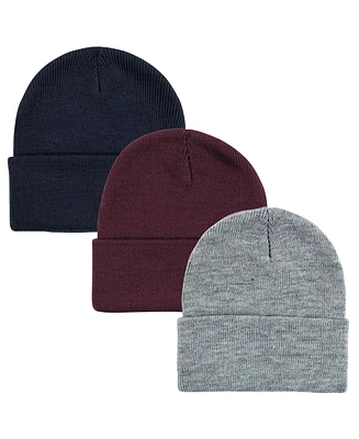 Hudson Baby Unisex Knitted Fold-Over Beanies