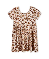 Gerber Baby Girls Baby Spotted Leopard Short Sleeve Twirl Dress