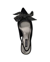 Nine West Women's Rills Embellished Bow Slingback Pumps