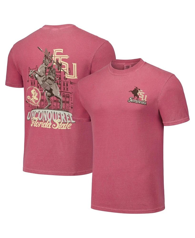 Image One Men's and Women's Garnet Florida State Seminoles Hyper Local Unconquered Statue T-Shirt