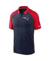 Nike Men's Navy New England Patriots Raglan Tri-Blend Performance Polo