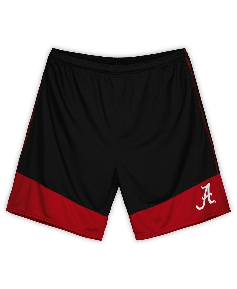 Profile Men's Black Alabama Crimson Tide Big Tall Interlock Cuff Shorts