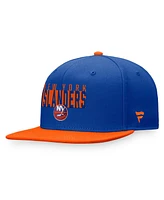 Fanatics Men's Royal/Orange New York Islanders Fundamental Colorblocked Snapback Hat