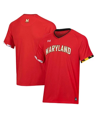 Under Armour Men's Red Maryland Terrapins Softball V-Neck Jersey