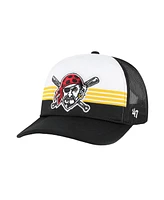 '47 Brand Men's Black Pittsburgh Pirates Lift Off Foam Front Mesh Trucker Adjustable Hat