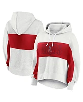 Fanatics Women's Oatmeal Los Angeles Angels Up for It Fleece Pullover Hoodie