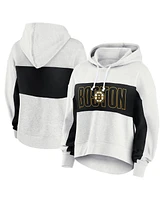 Fanatics Women's Heather Gray Boston Bruins Fleece Up for It Pullover Hoodie