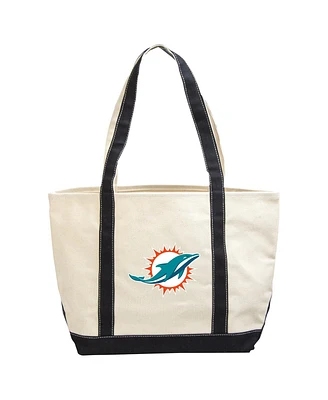 Logo Brands Miami Dolphins Canvas Tote Bag