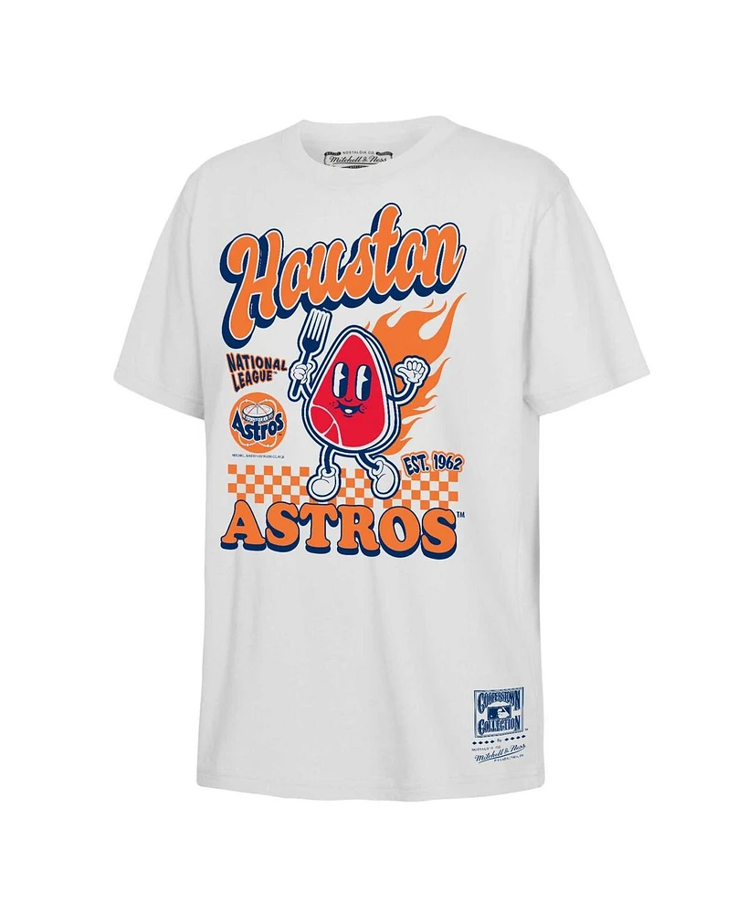 Mitchell & Ness Big Boys and Girls White Houston Astros Cooperstown Collection Food Concessions T-Shirt