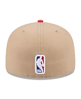 New Era Men's Tan/Red Atlanta Hawks 2024 Nba Draft 59FIFTY Hat