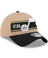 New Era Men's Tan/Black Utah Jazz 2024 Nba Draft 9TWENTY Adjustable Hat