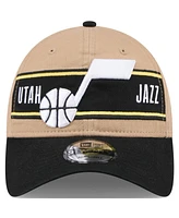 New Era Men's Tan/Black Utah Jazz 2024 Nba Draft 9TWENTY Adjustable Hat