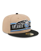 New Era Men's Tan/Black Orlando Magic 2024 Nba Draft 59FIFTY Hat