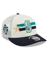 New Era Men's Cream/Navy Seattle Mariners 2024 Mlb All-Star Game Workout Meshback Low Profile 9FIFTY Snapback Hat