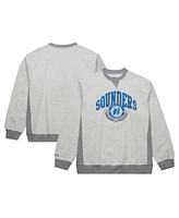 Mitchell & Ness Heather Gray Seattle Sounders Fc Orca Fleece Pullover Sweatshirt