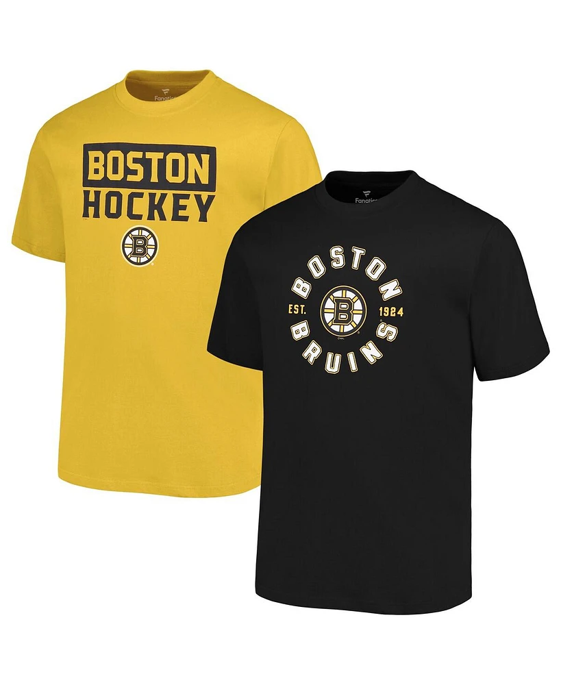 Fanatics Men's Boston Bruins Big Tall 2-Pack T-Shirt Set