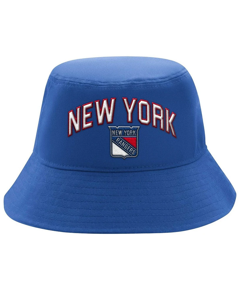 Starter Men's Blue New York Rangers Arch Logo Bucket Hat