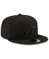 New Era Men's Black New York Jets Black on Black 9FIFTY Snapback Hat