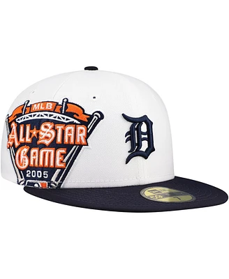 New Era Men's White/Navy Detroit Tigers Major Sidepatch 59FIFTY Hat