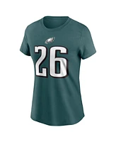 Nike Women's Saquon Barkley Midnight Green Philadelphia Eagles Player Name Number T-Shirt