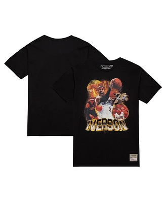 Mitchell & Ness Men's Allen Iverson Black Philadelphia 76ers Collage T-Shirt