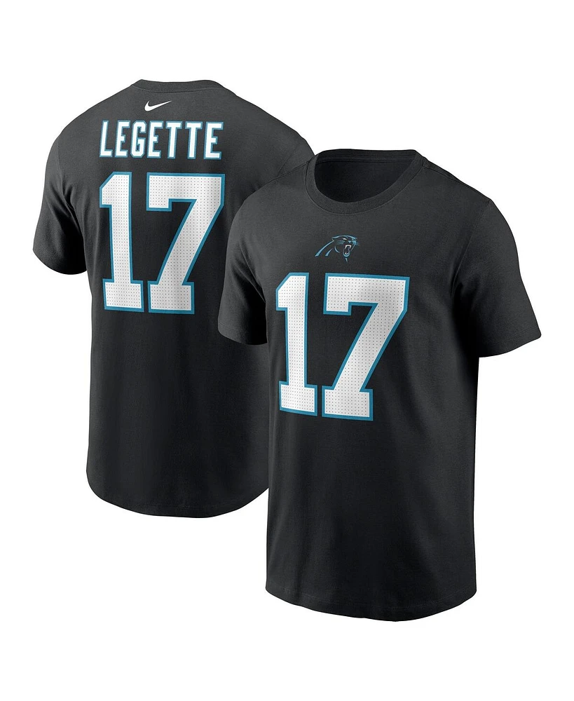 Nike Men's Xavier Legette Black Carolina Panthers 2024 Nfl Draft First Round Pick Name Number T-Shirt