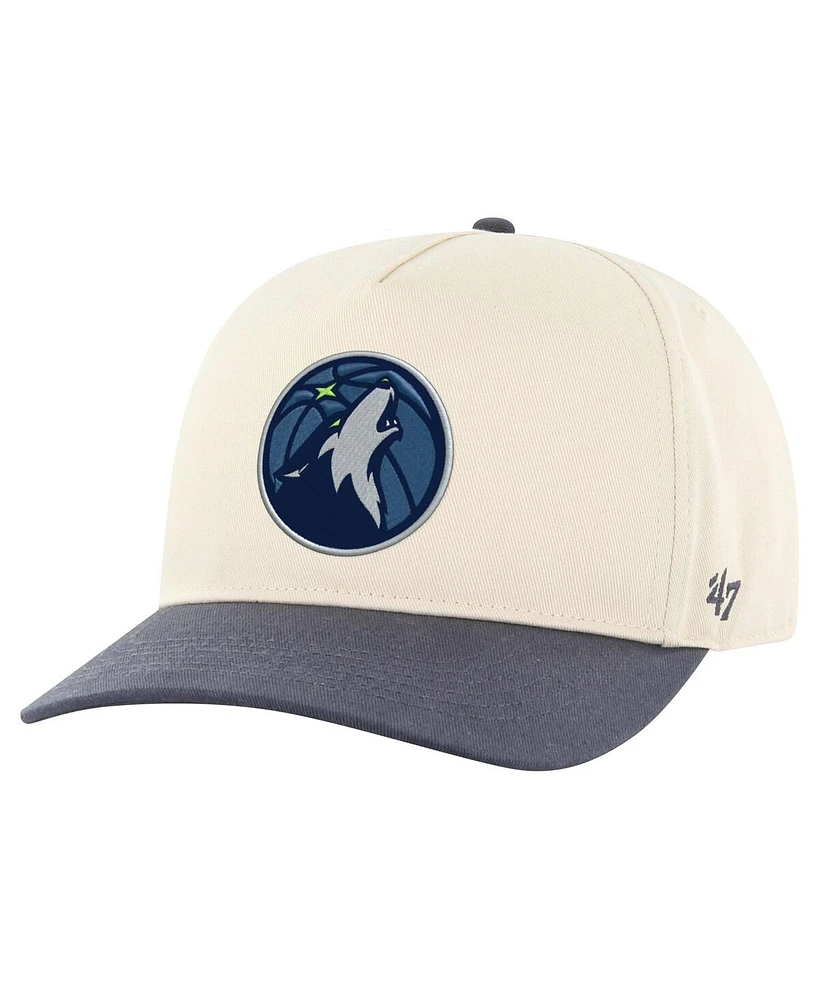 '47 Brand Men's Cream/Navy Minnesota Timberwolves Roscoe Hitch Adjustable Hat