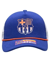 Fan Ink Men's and Women's Blue Barcelona Serve Trucker Adjustable Hat