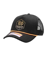 Fan Ink Men's Black Houston Dynamo Fc Atmosphere Trucker Adjustable Hat