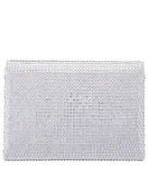 Nina Crystal Encrusted Square Envelope Clutch