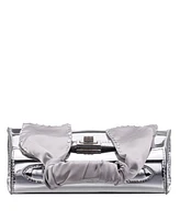 Nina Metallic Satchel Bag with Crystal Trim Scarf